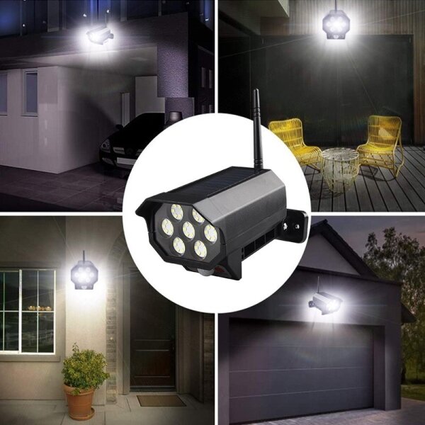 LED maketa bezpečnostnej kamery so senzorom LED/5W/5,5V IP65 + diaľkový ovládač