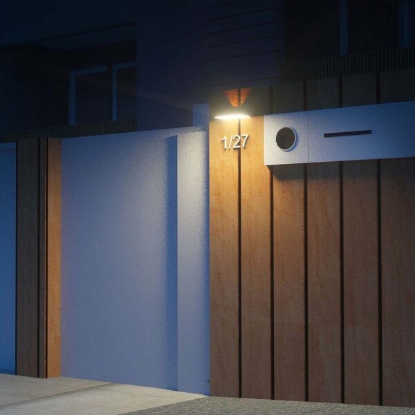 LED Solárne nástenné svietidlo so senzorom LED/3W/3,7V 3000K/4000K IP65 biela