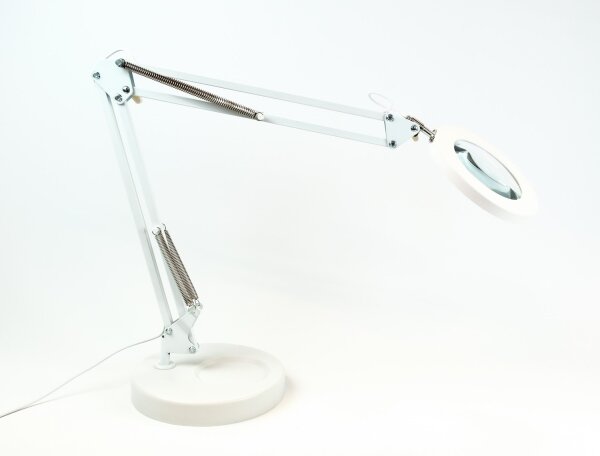 Brilagi - LED Stmievateľná stolná lampa s lupou LED/12W/5V 3000/4200/6000K biela