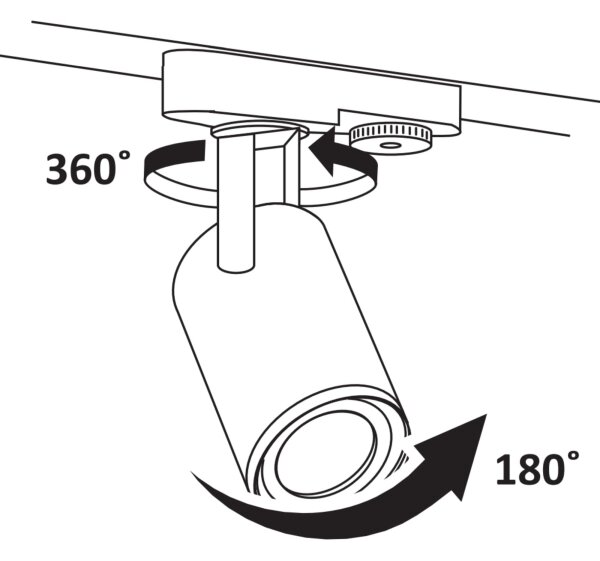 Bodové svietidlo do lištového systému MINOR 3xGU10/10W/230V + 1 m lištový systém