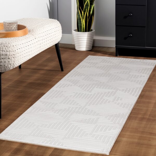 Ayyildiz, Behúň Sahara 1114 Cream, 80x250, biela, obývacia izba