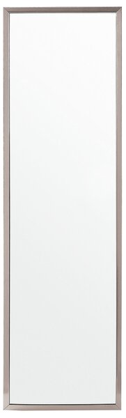 Stojace zrkadlo strieborné obdĺžnikový rám 40 x 140 cm vysoké so stojanom moderný dizajn