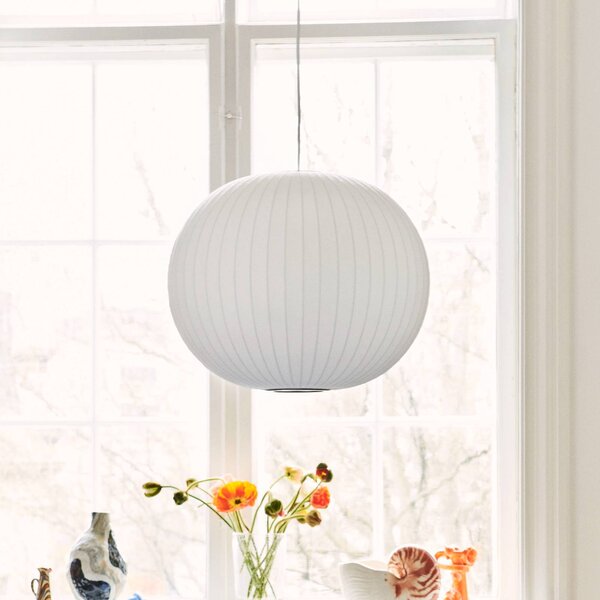 HAY Nelson Ball Bubble závesné svietidlo M Ø 48,5 cm, Biela / opálová, Obývacia izba / jedáleň, Plast, Dizajn, Závesné svietidlo