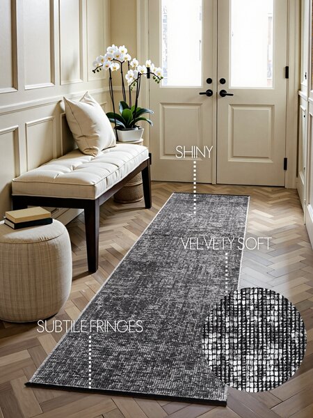 ELLE Decoration , Behúň Brilliance Prisma 106310 Silver Grey z kolekcie Elle, 80x250, šedá, obývacia izba
