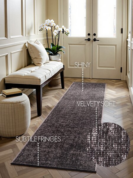 ELLE Decoration , Behúň Brilliance Prisma 106311 Brown z kolekcie Elle, 80x250, hnedá, obývacia izba