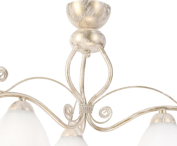 Brilagi - LED Prisadený luster ANTICO 3xE27/60W/230V 3000K biela patina