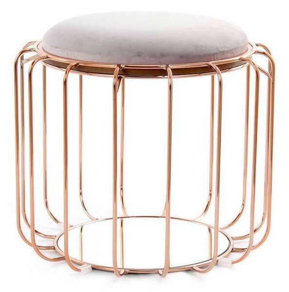 PRÍRUČNÝ STOLÍK, sivá, medená Kayoom - Stolíky do obývačky, Online Only