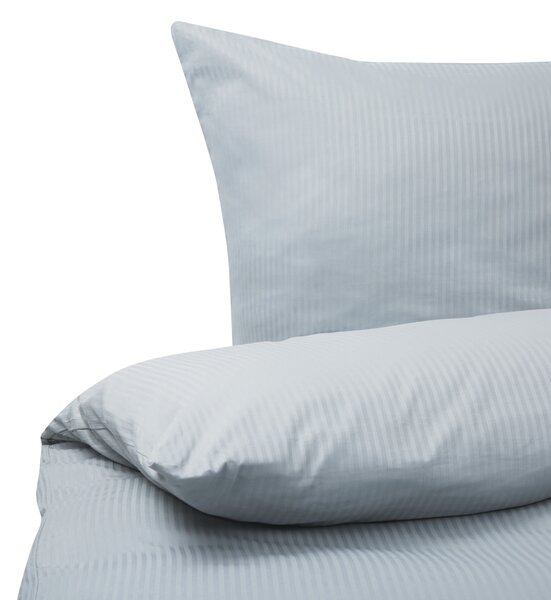 Súprava posteľných obliečok sivý bavlnený satén 155 x 220 cm moderný štýl spálňa