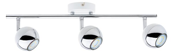 Bodové svietidlo Bianca, 3x LED 50w, biele/chrómové kovové tienidlo, w