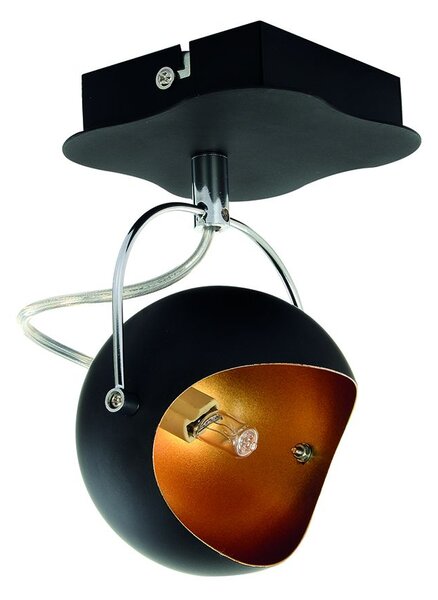 BRITOP Lighting Nástenná lampa Kana 1xG9 28W čierna/zlatá Materiál: Kov, Barva: Čierna/zlatá