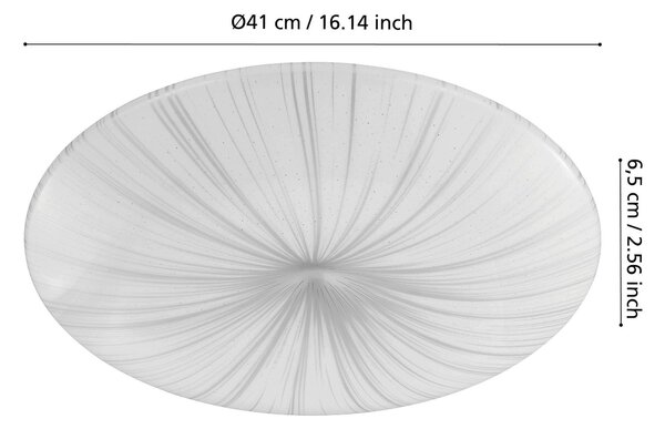 STROPNÉ LED SVIETIDLO, 41/6,5 cm Eglo - Interiérové svietidlá