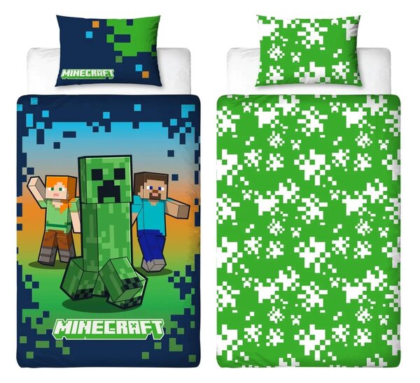 Detské obliečky MINECRAFT HEROES farebné Rozmer obliečky: 70 x 80 cm | 140 x 200 cm