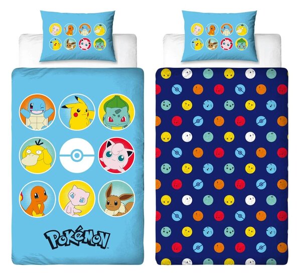 Detské obliečky POKÉMON TEAM farebné Rozmer obliečky: 70 x 80 cm | 140 x 200 cm