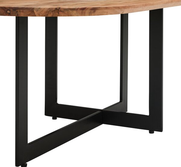KONFERENČNÝ STOLÍK, prírodná farba, čierna, drevo, kov, 105/45/60 cm MID.YOU - Stolíky do obývačky, Online Only