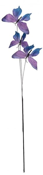 Dekoračná vetvička s fialovými motýlikmi Butterfly - 10*10*65 cm - Clayre & Eef