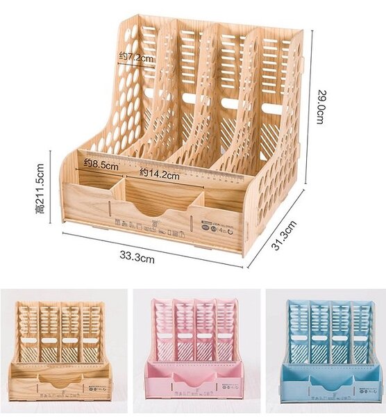 DIY organizér na dokumenty a písacie potreby ružový
