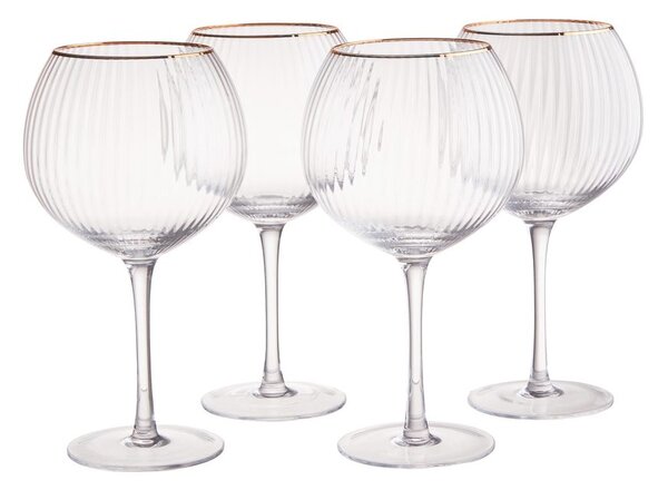 GOLDEN TWENTIES Sada pohárov na gin so zlatým okrajom 650 ml