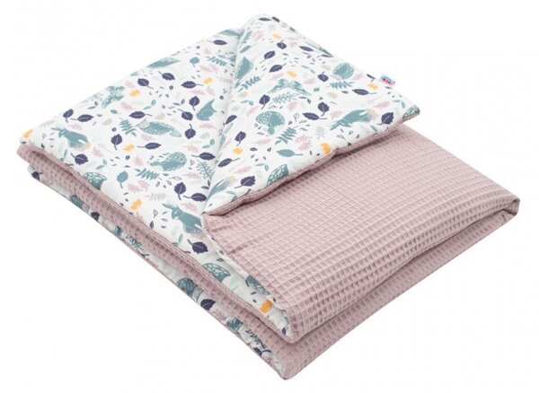 Detská deka s výplňou New Baby Vafle fialová králičky 80x102 cm, Vhodnosť: Pre dievčatá