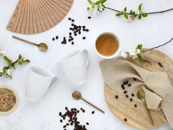 SADA HRNČEKOV NA KÁVU porcelán keramika 6-dielne Creatable - Jedálenské sety, Online Only