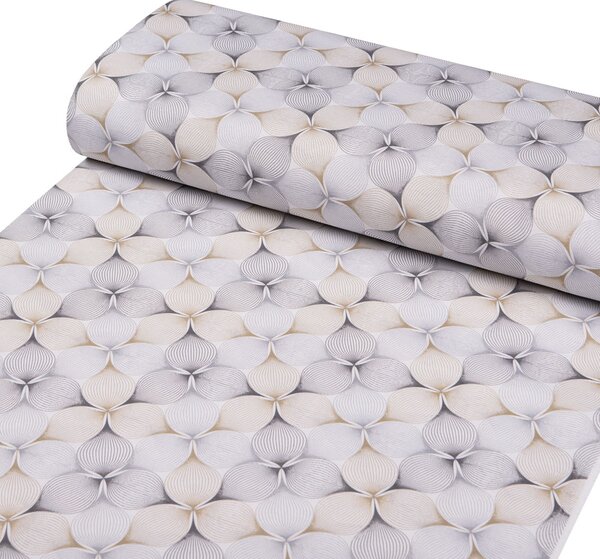 Biante Dekoračný oválny obrus PML-031 Designové geometrické obrazce na bielom 50x100 cm