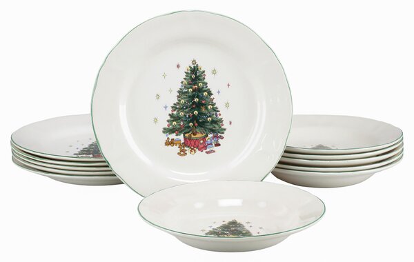JEDÁLENSKÝ SERVIS Tannenbaum bunt 12-dielne Creatable - Jedálenské sety, Online Only