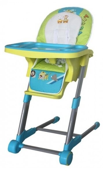 Detská multifunkčná jedálenská stolička Euro Baby - modrá, zelená