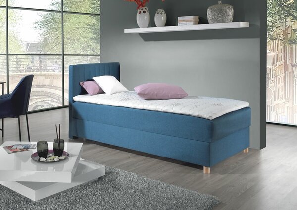 Posteľ boxspring s úložným priestorom NOVO s hlavovým čelom