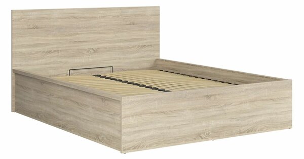 Posteľ dvojlôžko s úložným priestorom a roštom TETRIS 160x200, dub sonoma