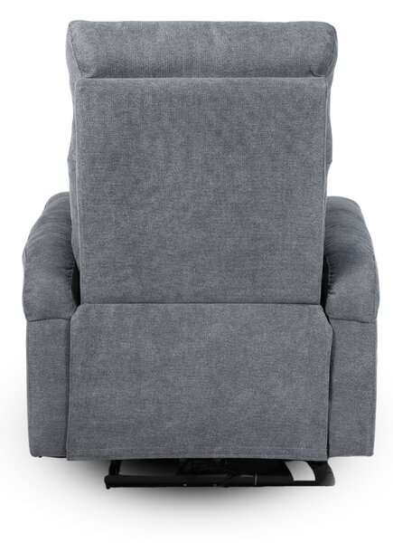 Relaxačné polohovacie TV kreslo ALTO — látka, sivá, nosnosť 130 kg