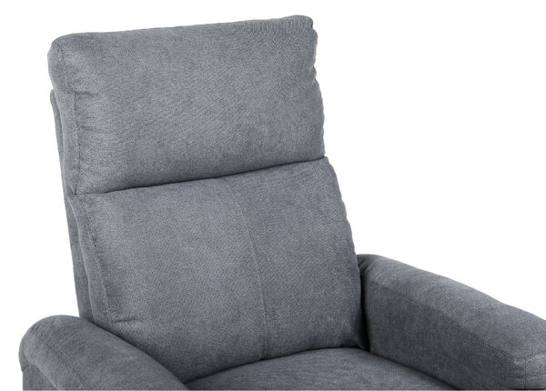 Relaxačné polohovacie TV kreslo ALTO — látka, sivá, nosnosť 130 kg