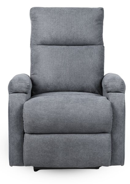 Relaxačné polohovacie TV kreslo ALTO — látka, sivá, nosnosť 130 kg