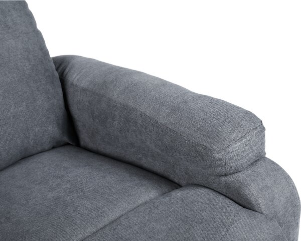 Relaxačné polohovacie TV kreslo ALTO — látka, sivá, nosnosť 130 kg