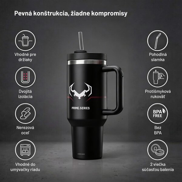 Termohrnček s uchom čierny Diablo Burned Black
