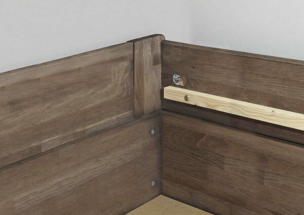 Drevená váľanda jednolôžko s úložným priestorom FUTON, masív buk