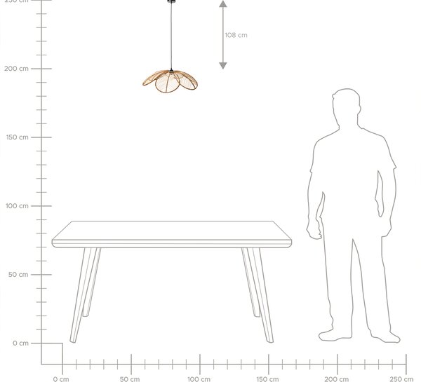 Závesná lampa prírodná ratanové tienidlo tvar kvetu ručná výroba boho štýl osvetlenie doplnky