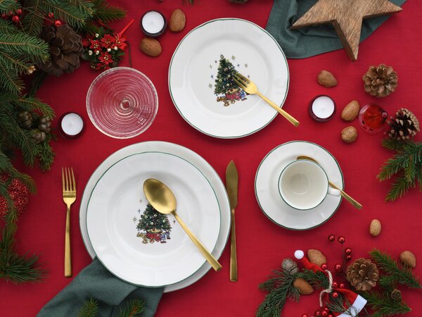 KOMBINOVANÝ SERVIS Tannenbaum bunt 30-dielne Creatable - Jedálenské sety, Online Only