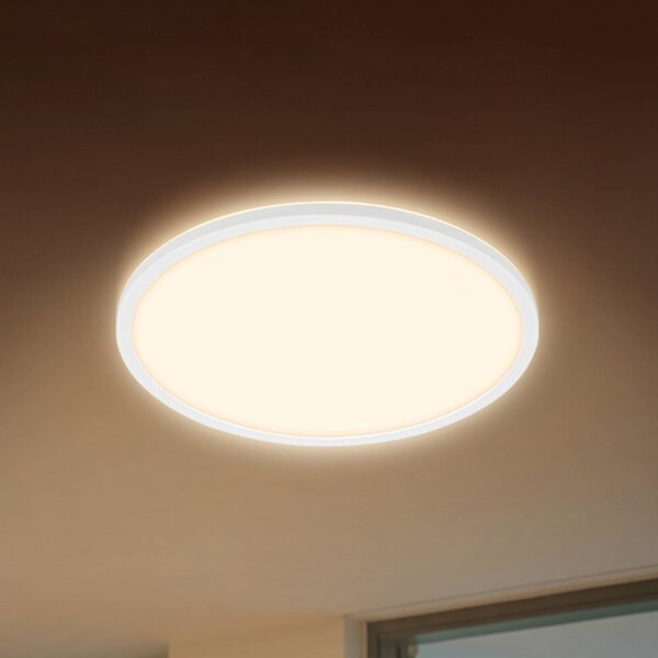 Briloner Stropné LED svetlo Happy, RGBIC, IC, biele, diaľkové ovládanie, Biela / opálová, Kuchyňa, Plast, Moderný, Závesné svietidlo