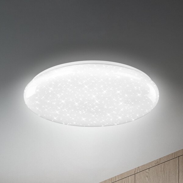 Briloner Stropné LED svetlo Bright Sky, biele, 51 W, hviezdne nebo, Biela / opálová, Obývacia izba / jedáleň, Plast, Moderný, Závesné svietidlo