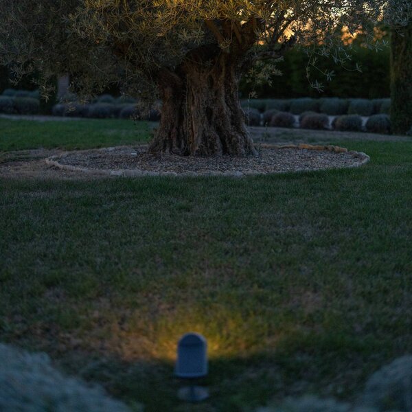 Les Jardins LED reflektor vonkajší Oje, 600 lm, 2700 K, IP66, stmievateľné., Hliník / sivá / zinok, Hliník, Moderný, Vonkajše bodové svietidlo / bodateľné do zeme