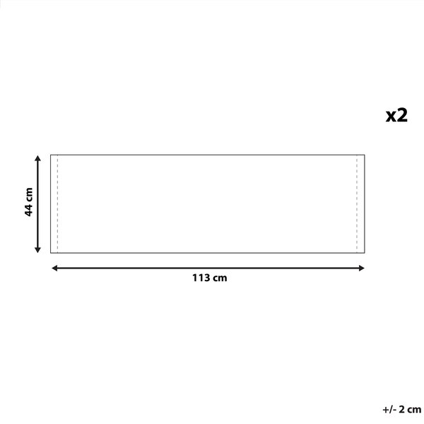 Sada 2 náhradných poťahov na záhradné ležadlo polyester 113 x 44 cm so vzorom tukana