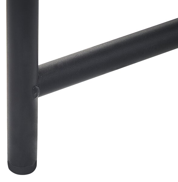 Konzolový stolík tmavé drevo čierna 82 x 35 x 100 cm posuvné dvierka rustikálny dizajn