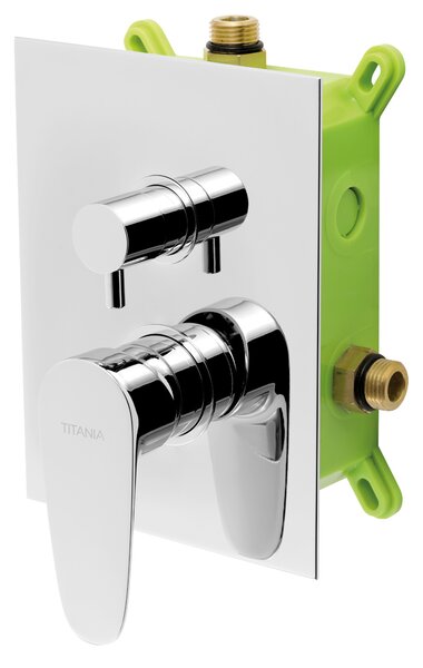 Novaservis Titania Smart, podomietková batéria s boxom 2 vývody, chrómová, BOX98051R,0