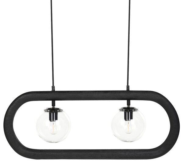 Závesná lampa čierna prírodné mangové stropné svietidlo boho industriálny štýl ručne vyrobené bytové doplnky
