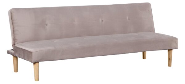 KONDELA Pohovka rozkladacia, hnedosivá Taupe Velvet látka/dub, ALIDA
