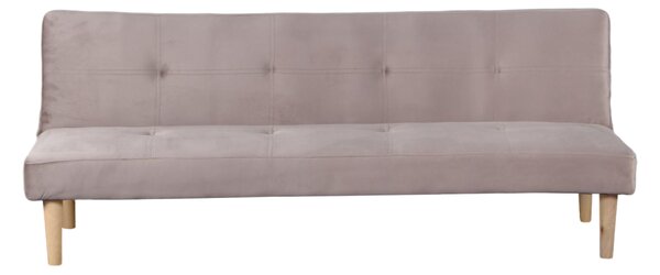 KONDELA Pohovka rozkladacia, hnedosivá Taupe Velvet látka/dub, ALIDA