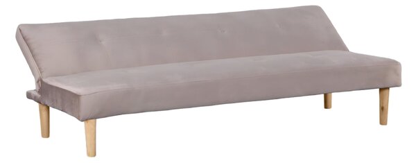 KONDELA Pohovka rozkladacia, hnedosivá Taupe Velvet látka/dub, ALIDA