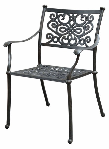 BARNSLEY kovová záhradná stolička
