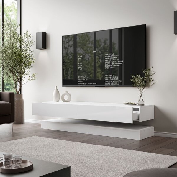 TV STOLIK SALLE BIELY LESK 140 cm