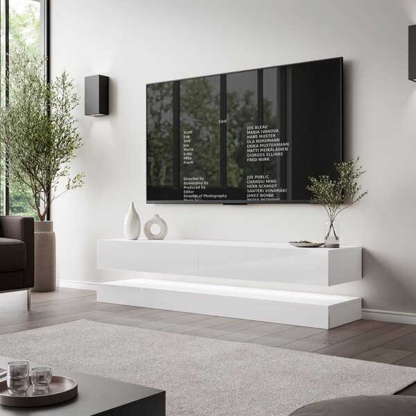 TV STOLIK SALLE BIELY LESK 140 cm