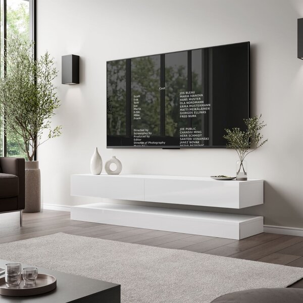 TV STOLIK SALLE BIELY LESK 140 cm